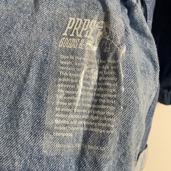 Free people x PRPS Goods Streetwear Oversized Japanese Denim Jacket Gorpcore - Picture 9 of 14